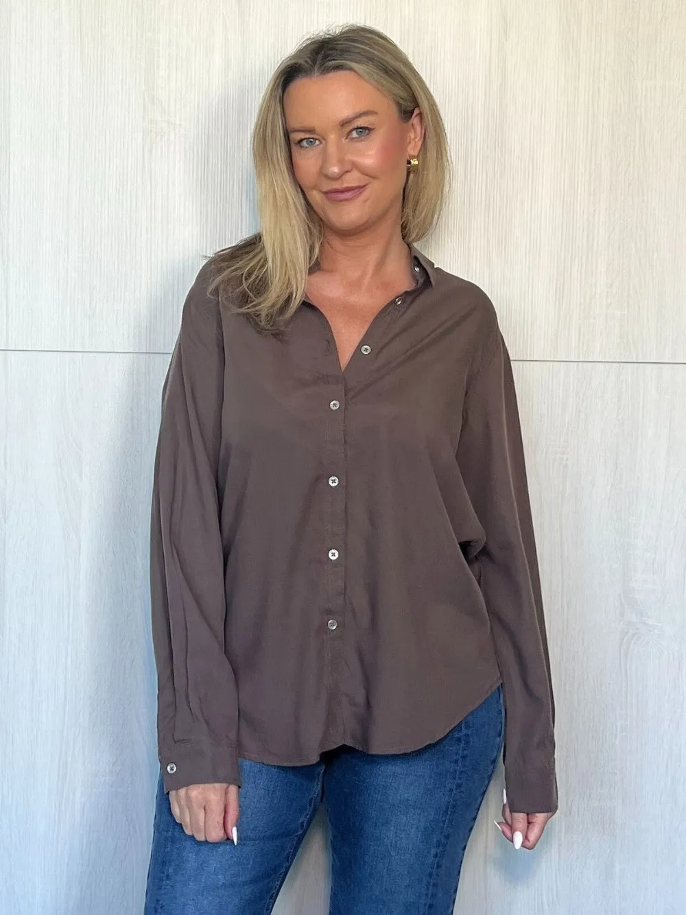 Hailey Chic Shirt - Chocolate sold by RC & Co product image thumbnail 3