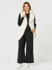 Minx Faux Fur Vest - Ivory sold by RC & Co