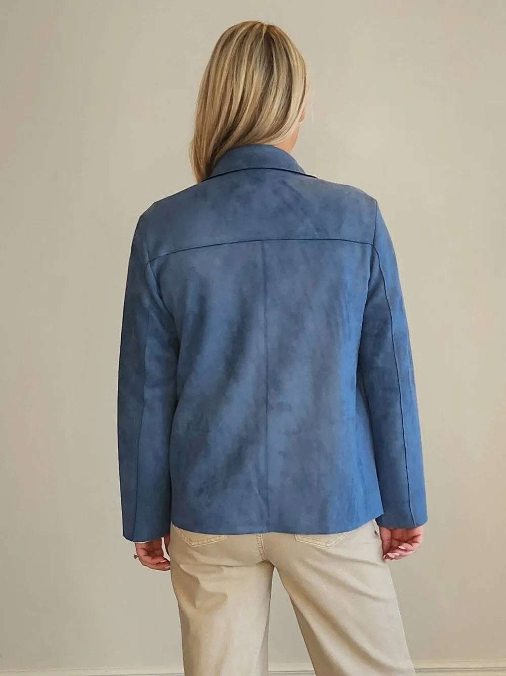 Avenue Faux Suede Jacket - Indigo sold by RC & Co product image thumbnail 4