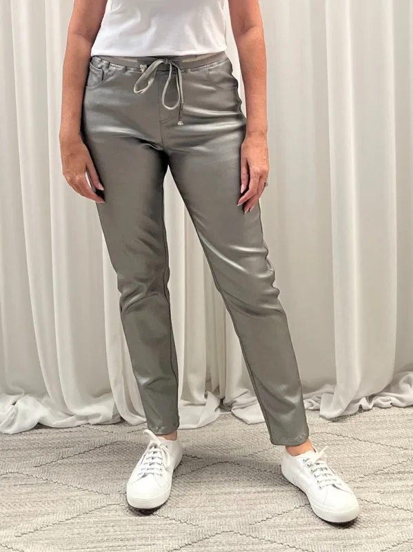 Scuba Wet Look Jogger - Pewter sold by RC & Co