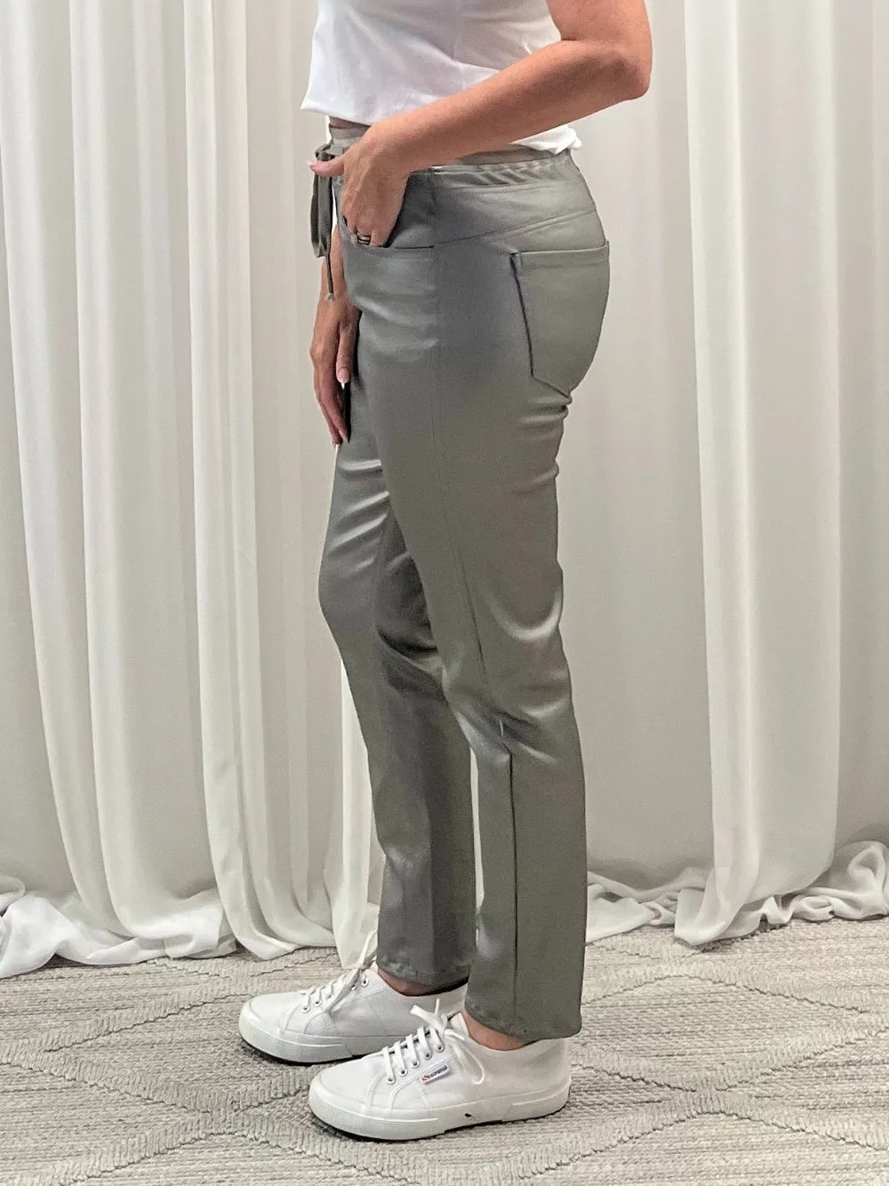 Scuba Wet Look Jogger - Pewter sold by RC & Co product image thumbnail 2