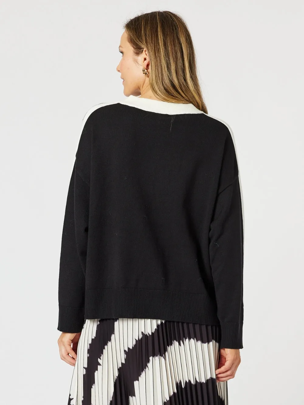 Monaco Contrast Knit - Black/Ivory sold by RC & Co product image thumbnail 4