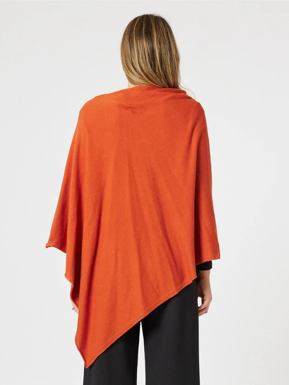 Macy Knit Poncho - Paprika sold by RC & Co product image thumbnail 4