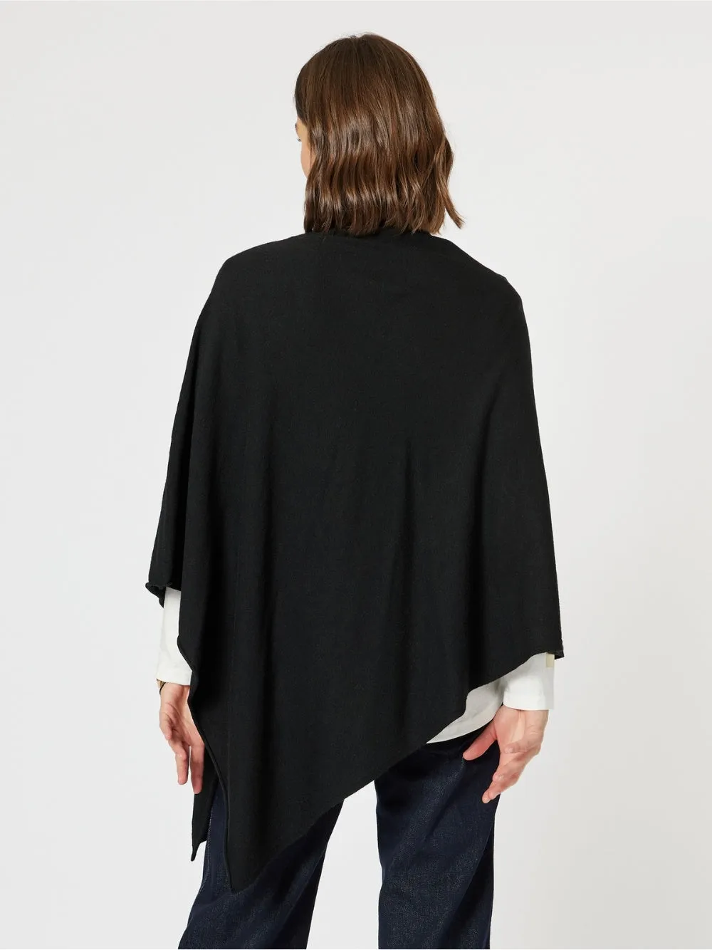 Macy Knit Poncho - Black sold by RC & Co product image thumbnail 2