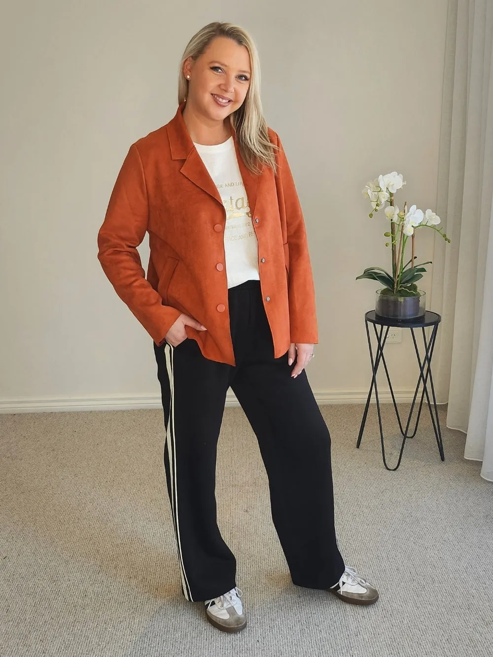 Avenue Faux Suede Jacket - Fig sold by RC & Co product image thumbnail 2