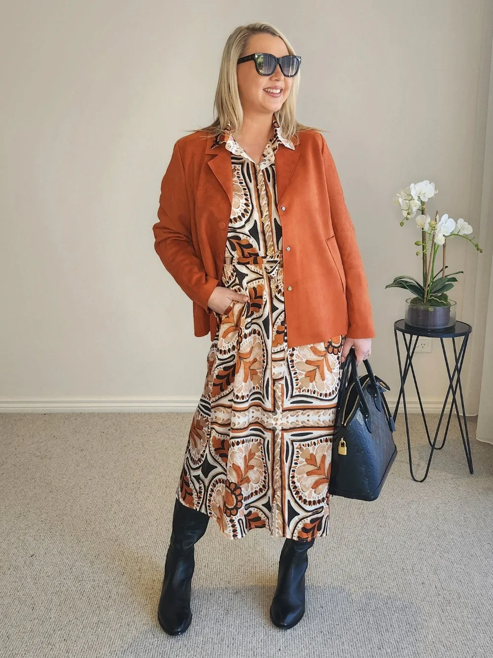 Avenue Faux Suede Jacket - Fig sold by RC & Co product image thumbnail 5