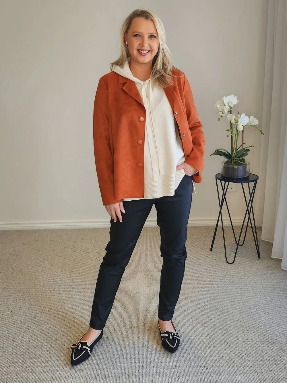 Avenue Faux Suede Jacket - Fig sold by RC & Co product image thumbnail 3