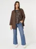 Monet Quilted Jacket - Chocolate sold by RC & Co