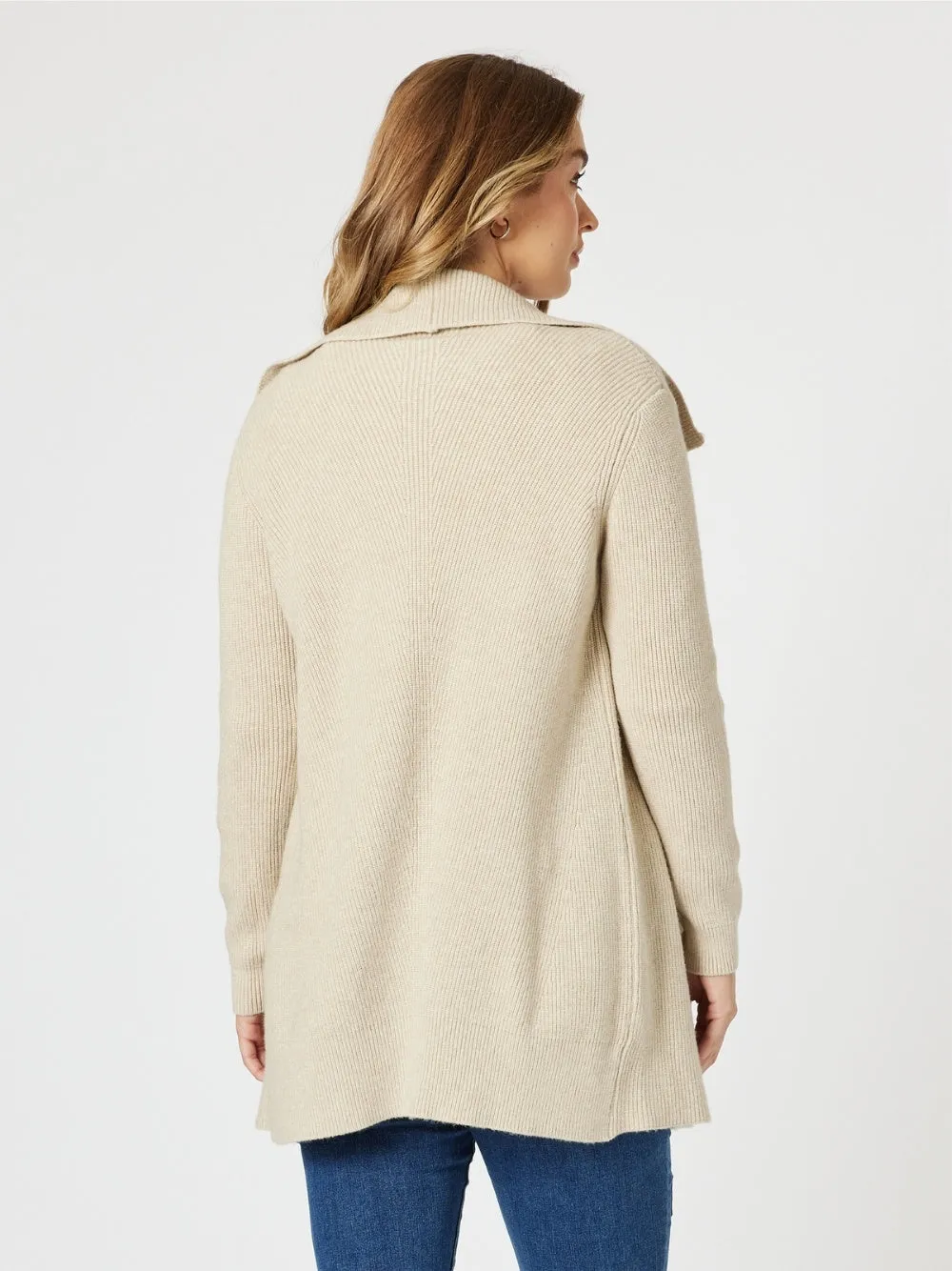 Ava Rib Cardigan - Natural sold by RC & Co product image thumbnail 5