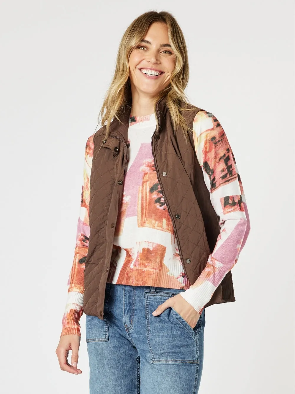 Brighton Puffer Vest - Chocolate sold by RC & Co