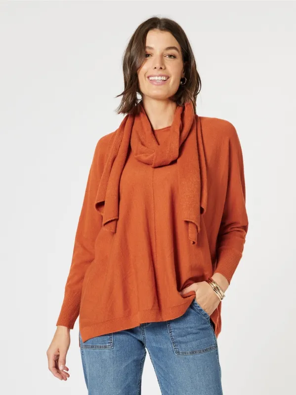 Remy Knit With Scarf - Paprika sold by RC & Co
