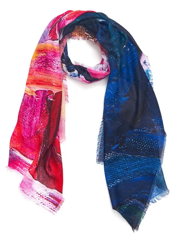 Palette Printed Scarf - Indigo sold by RC & Co