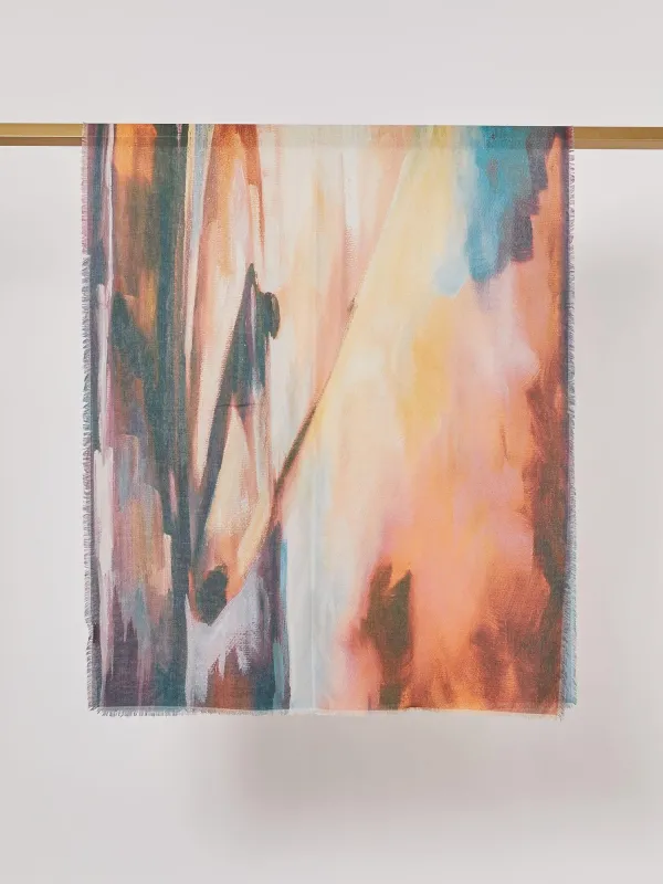 Windsurfer Printed Scarf - Rust sold by RC & Co