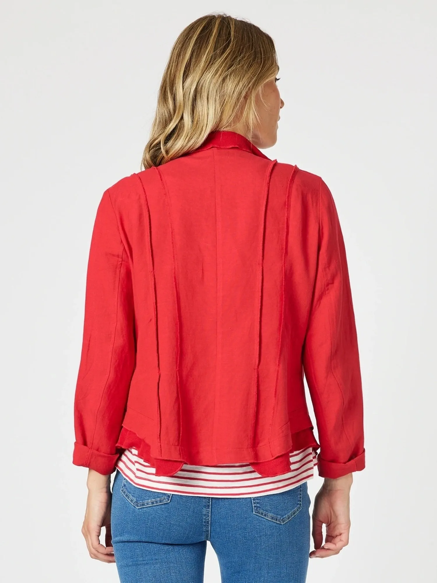 Lino Le Marais Jacket - Red sold by RC & Co product image thumbnail 4