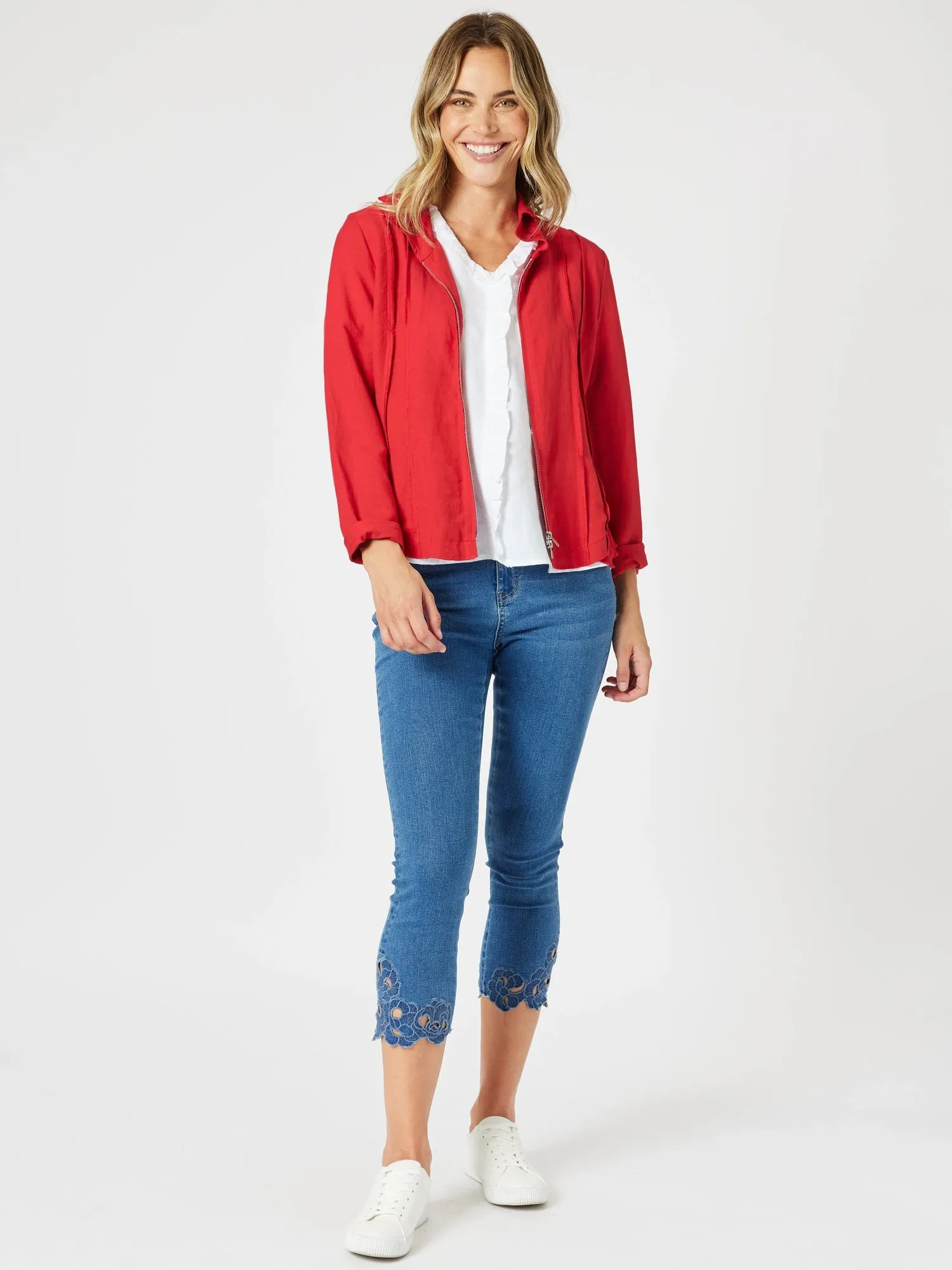Lino Le Marais Jacket - Red sold by RC & Co product image thumbnail 2