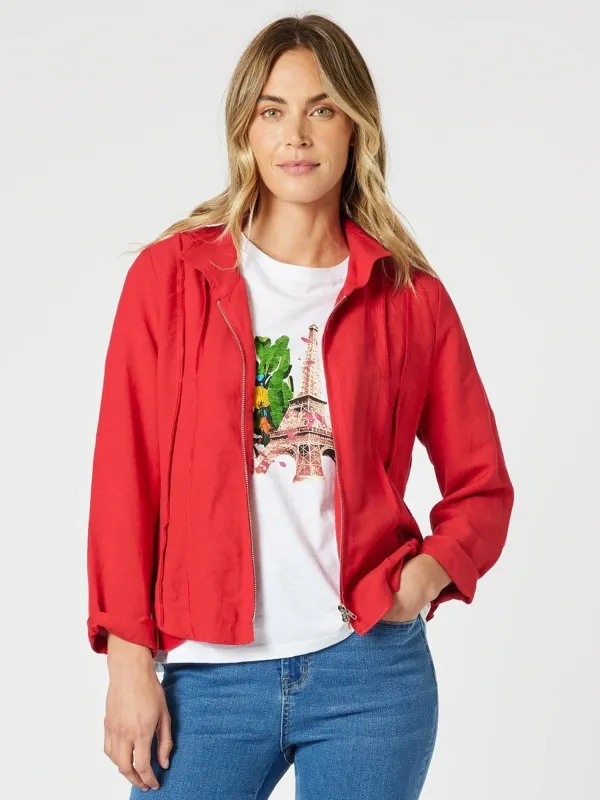 Lino Le Marais Jacket - Red sold by RC & Co