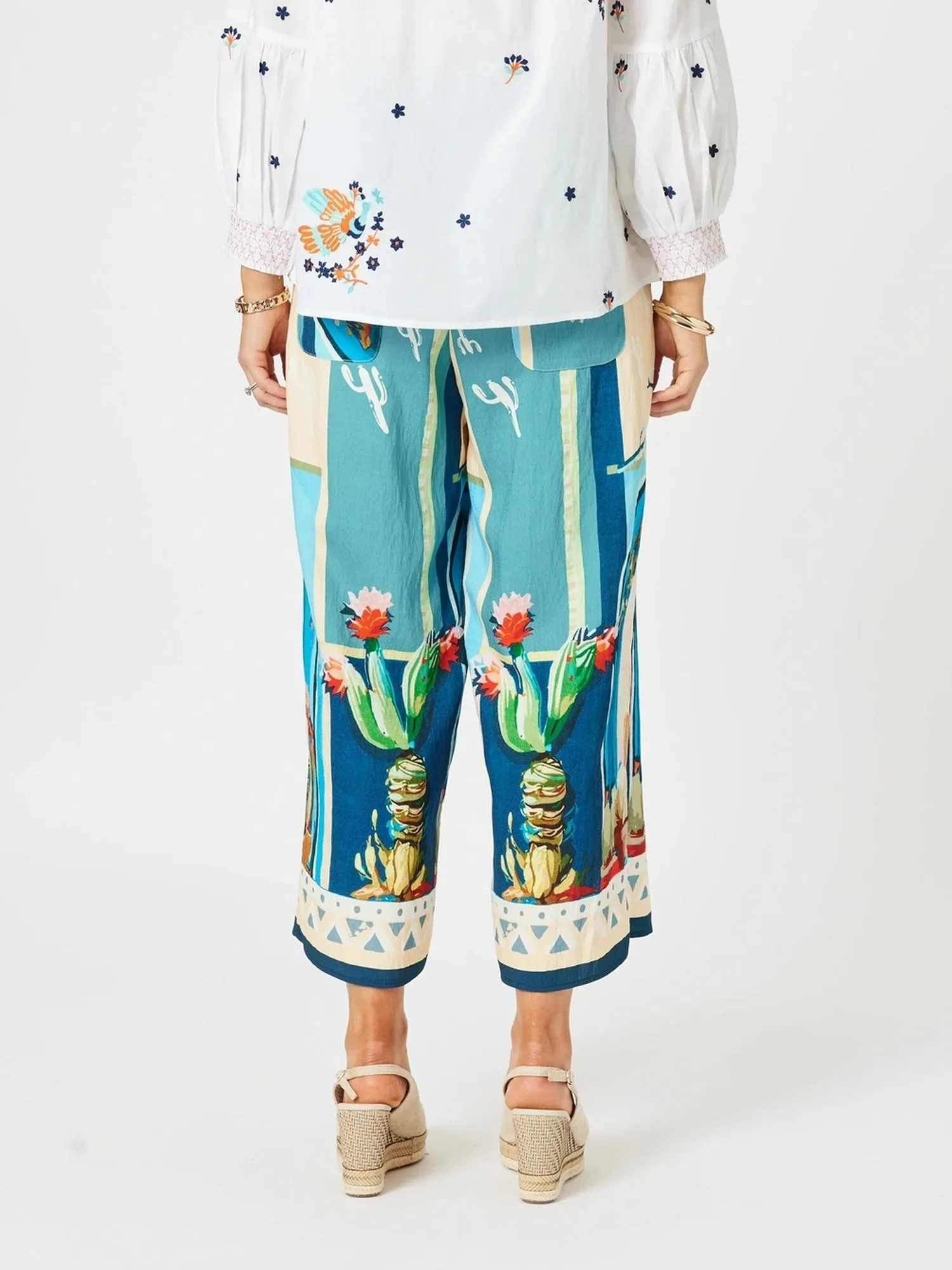 The Tulum Print Wide Leg Pant - Blue/Multi sold by RC & Co product image thumbnail 4