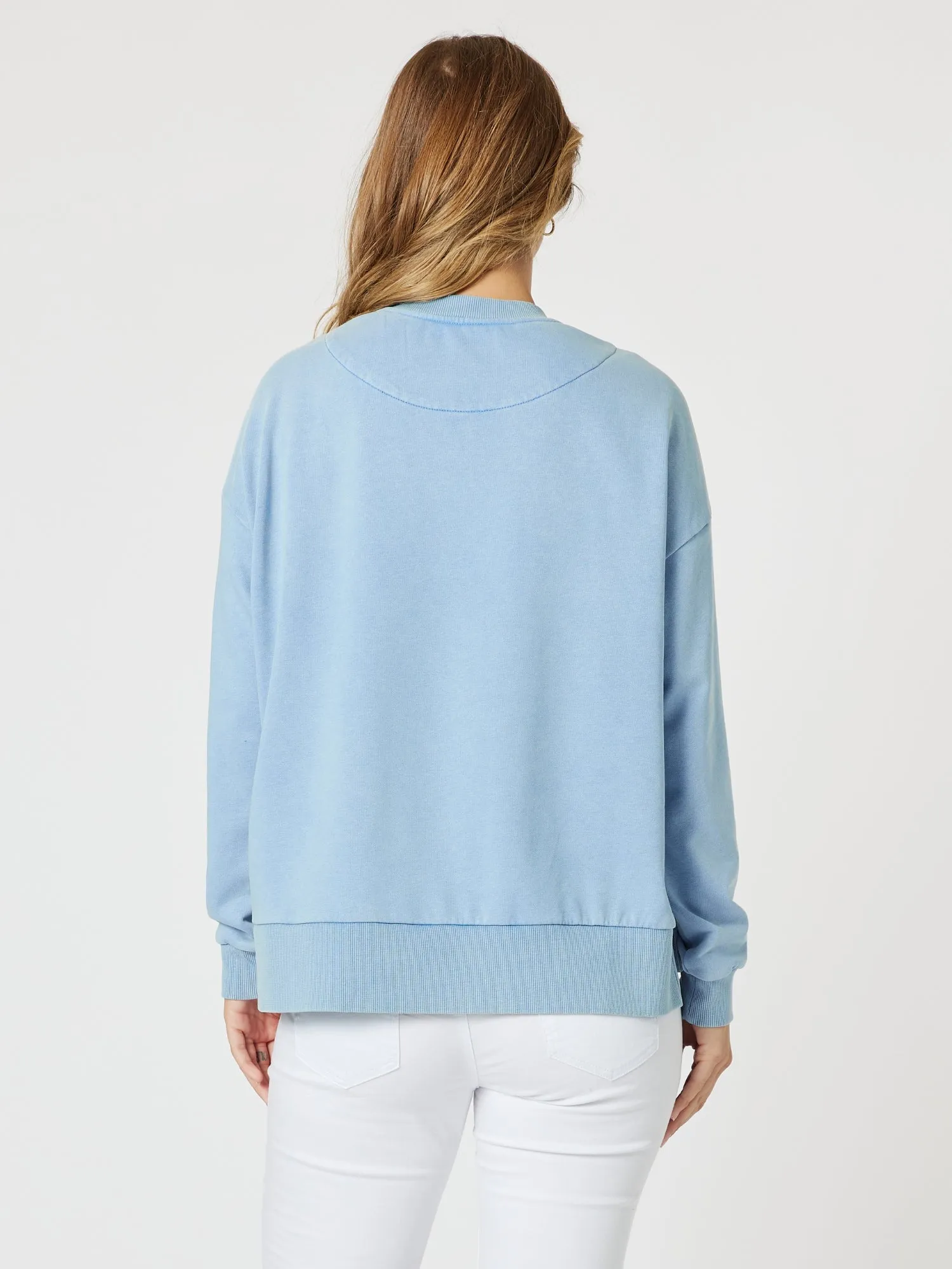 Positano Print Sweatshirt - Washed Blue sold by RC & Co product image thumbnail 4