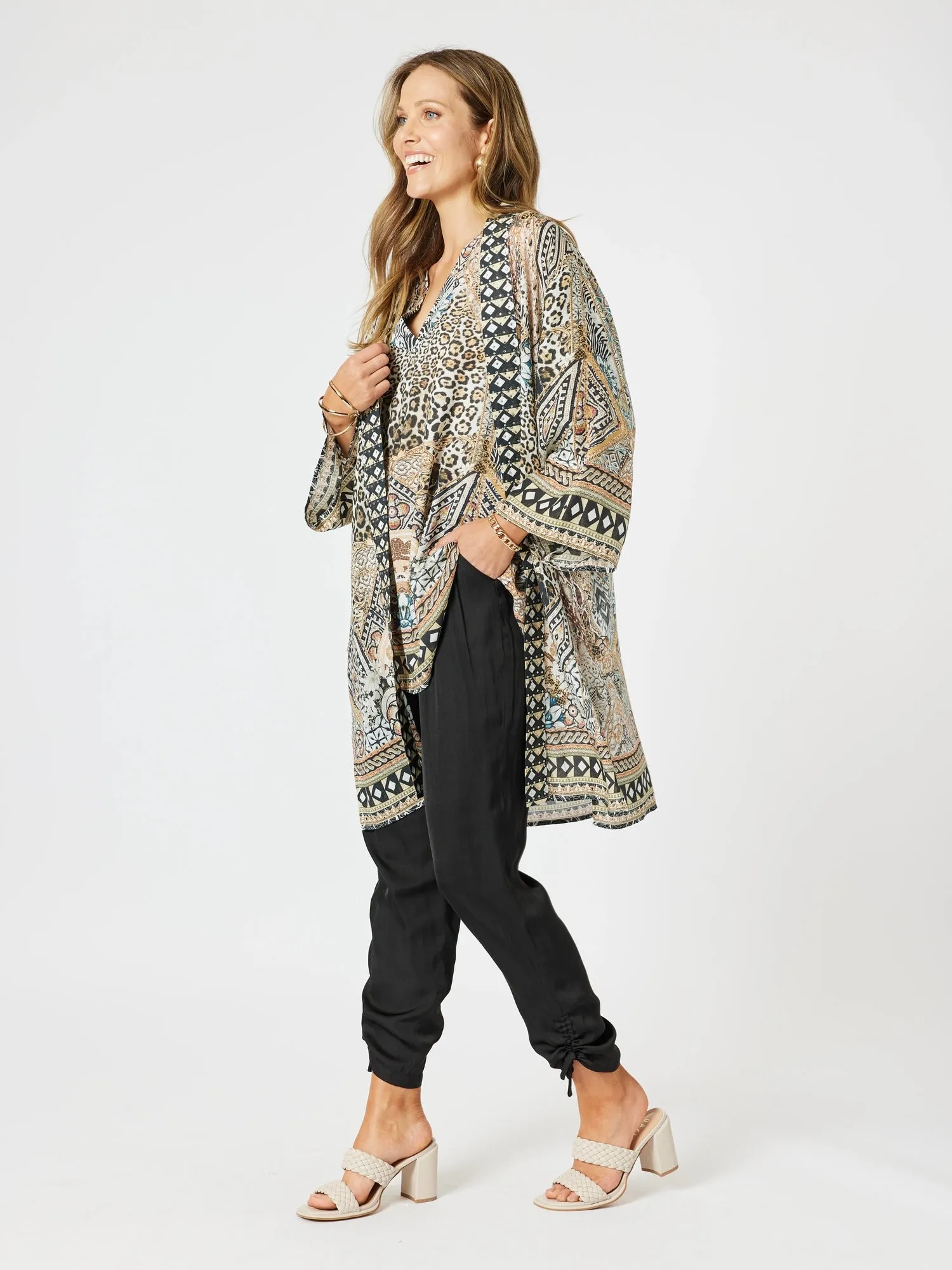 Emerson Animal Print Kimono - Animal sold by RC & Co product image thumbnail 5