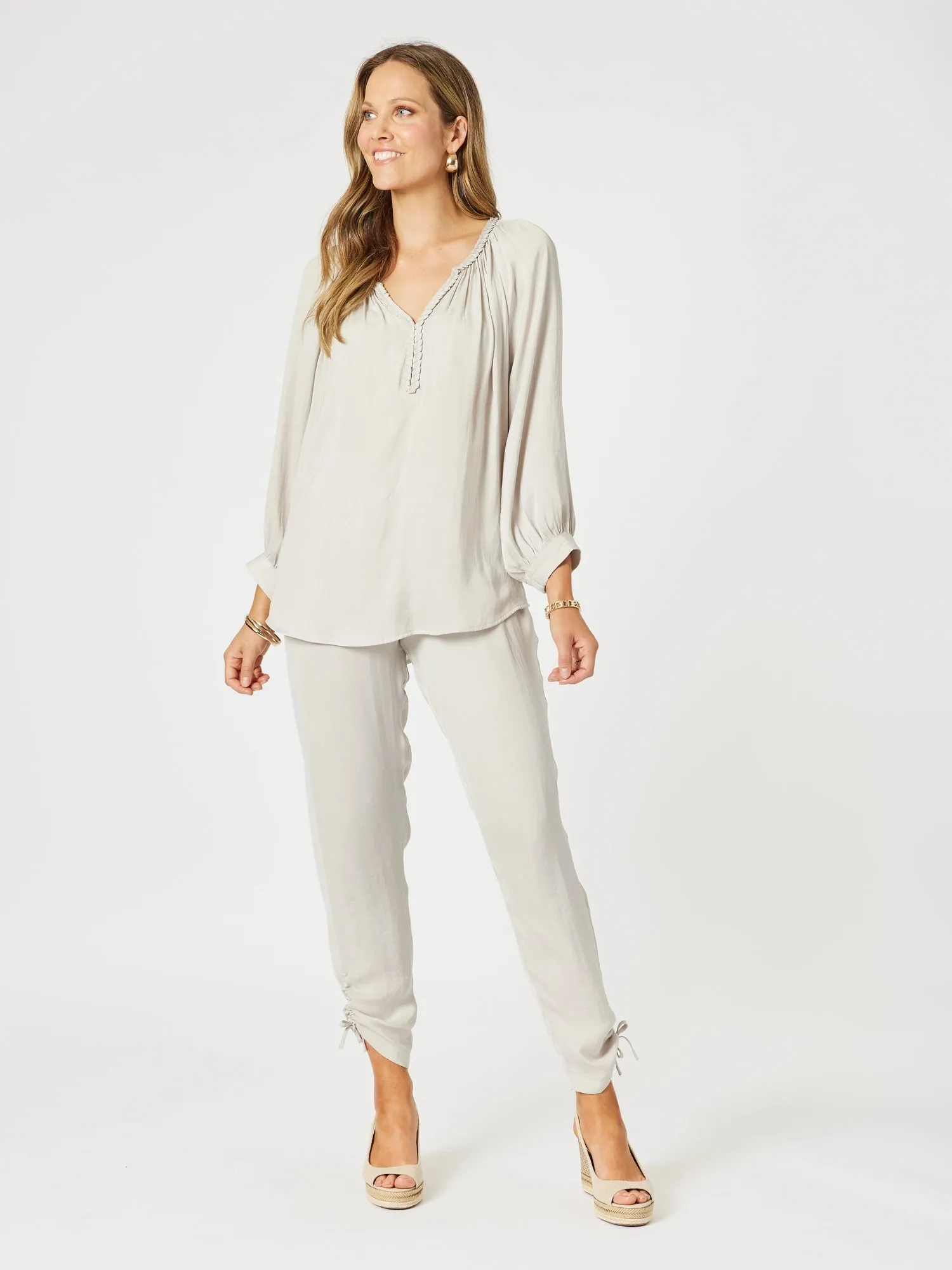 Lux Plait Top - Champagne sold by RC & Co product image thumbnail 5