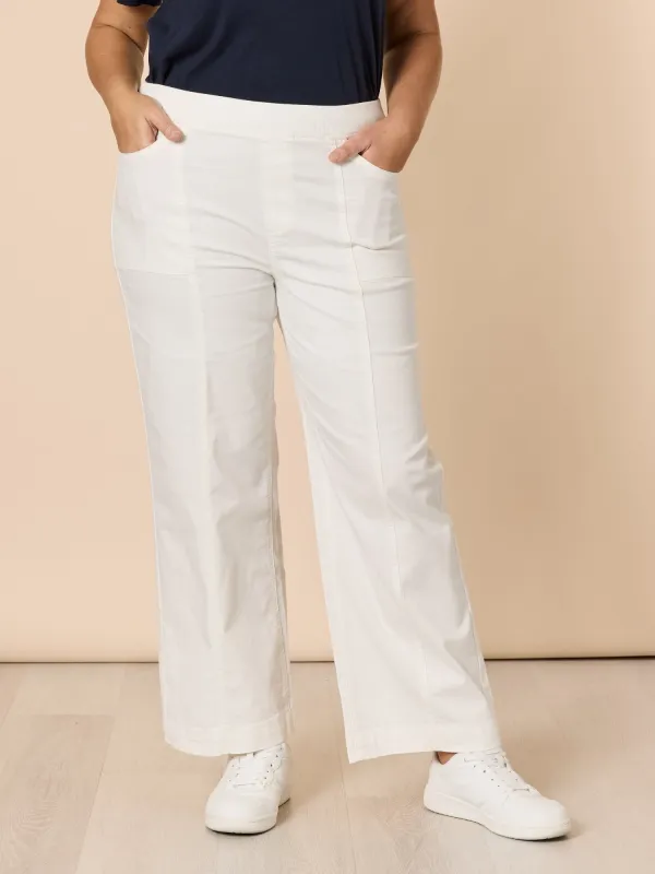 Charli Straight Leg Denim Jean - Ivory sold by RC & Co