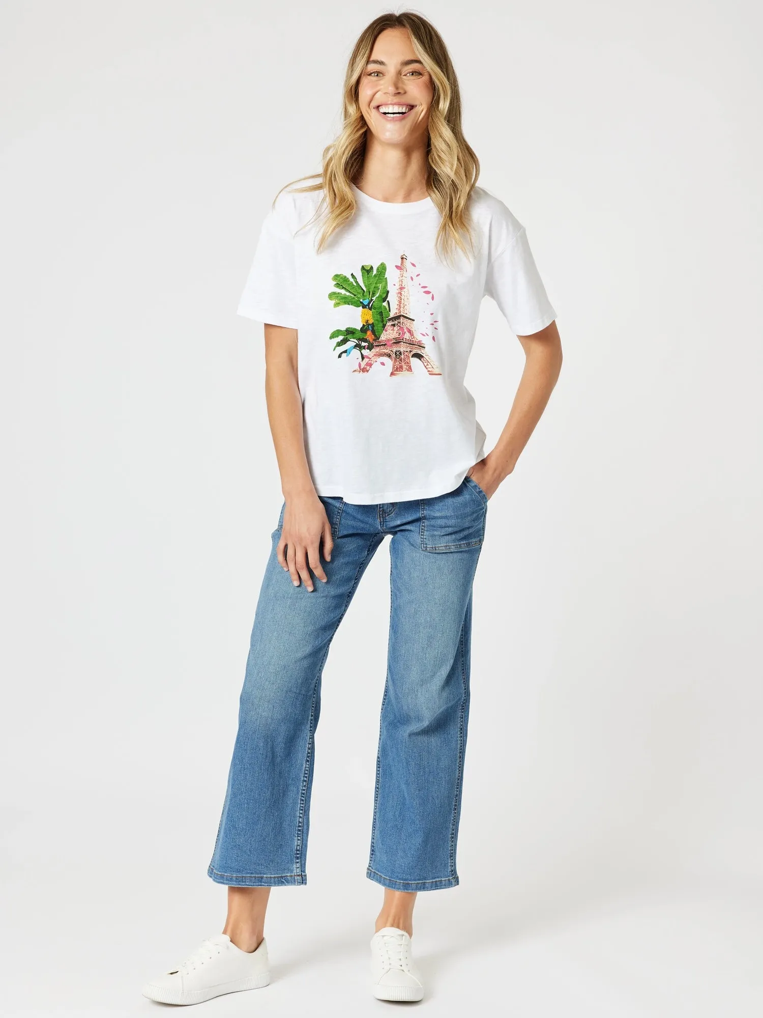 Parisian Print Tee - White sold by RC & Co product image thumbnail 2