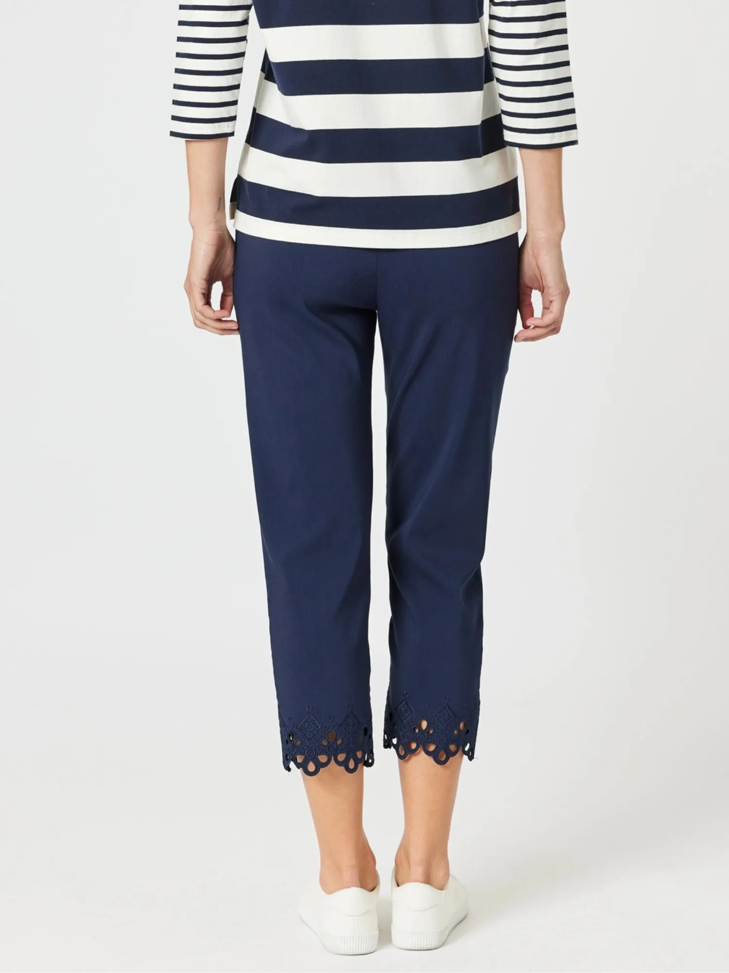 Fleur Embroidered Pant - Navy sold by RC & Co product image thumbnail 5