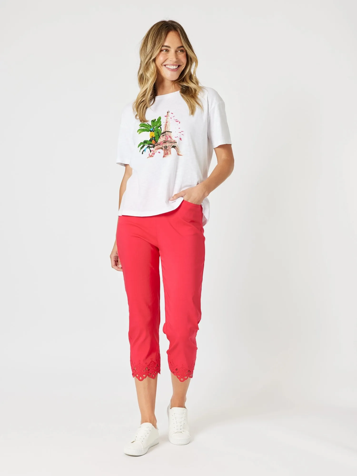 Fleur Embroidered Pant - Red sold by RC & Co product image thumbnail 5
