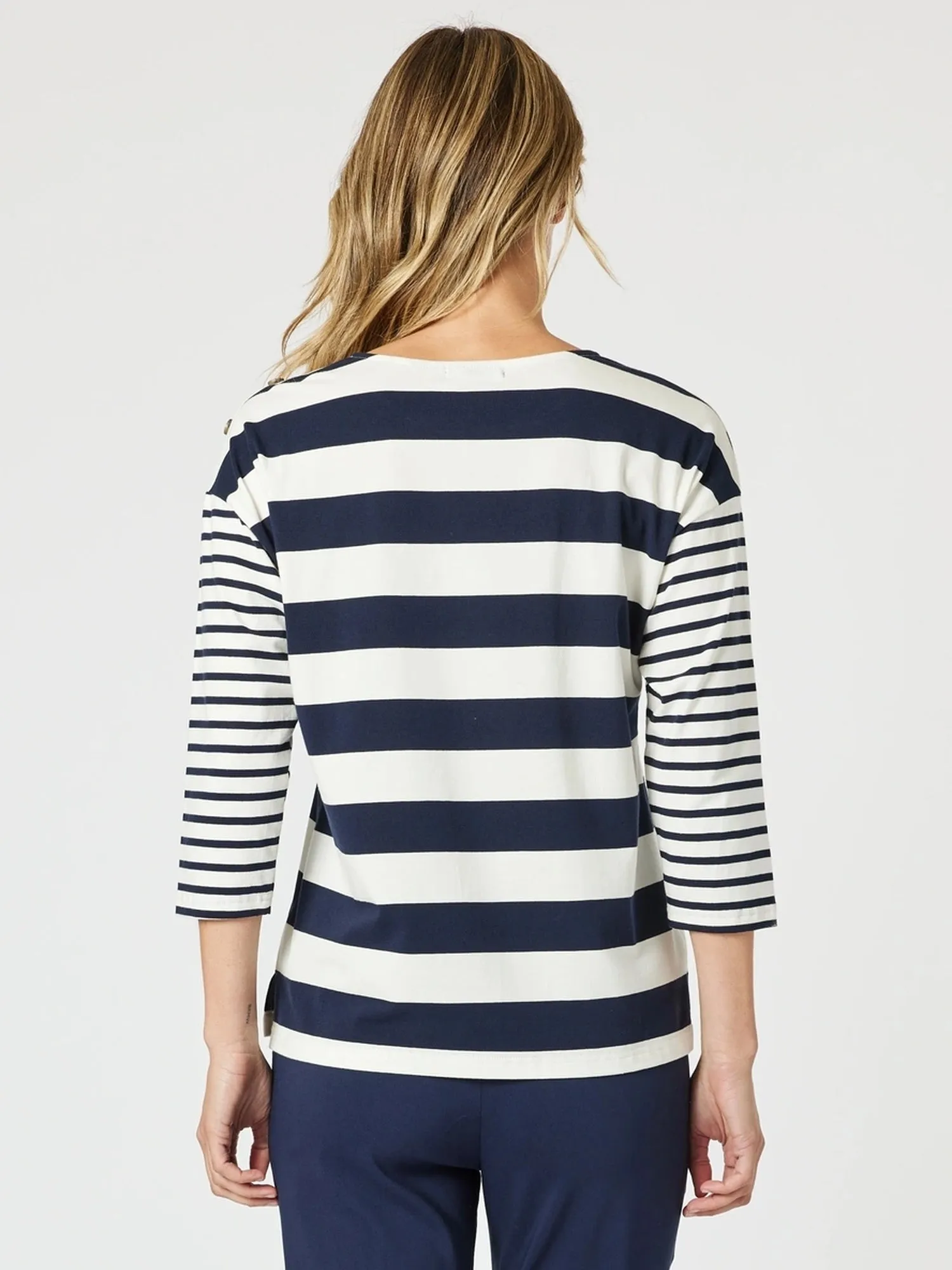 Mixed Stripe Top - Navy/White sold by RC & Co product image thumbnail 5