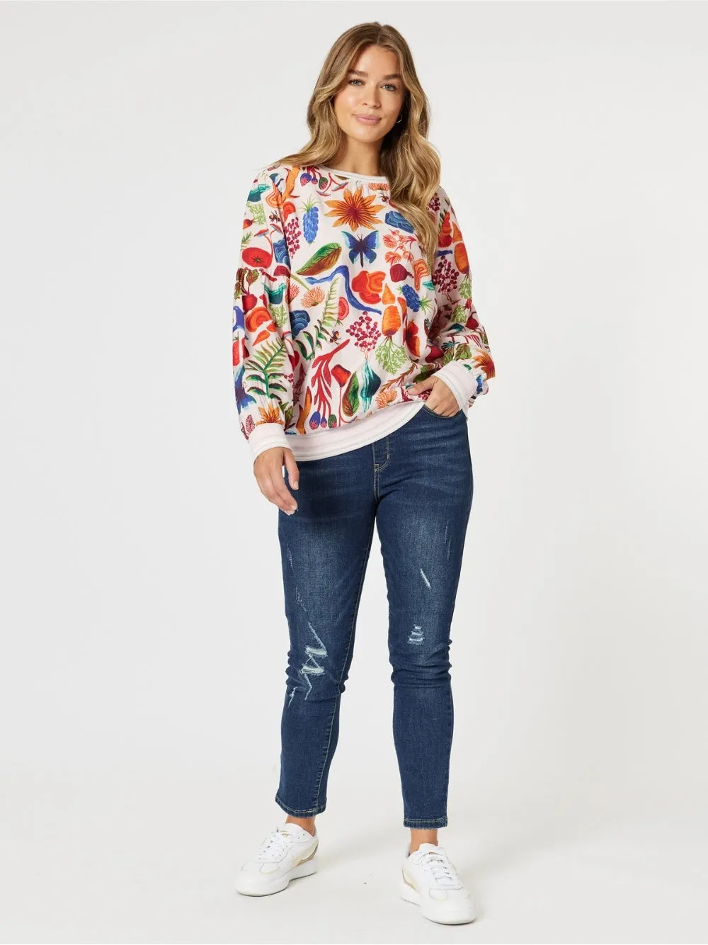 Rio Floral Print Top - Multi sold by RC & Co product image thumbnail 4