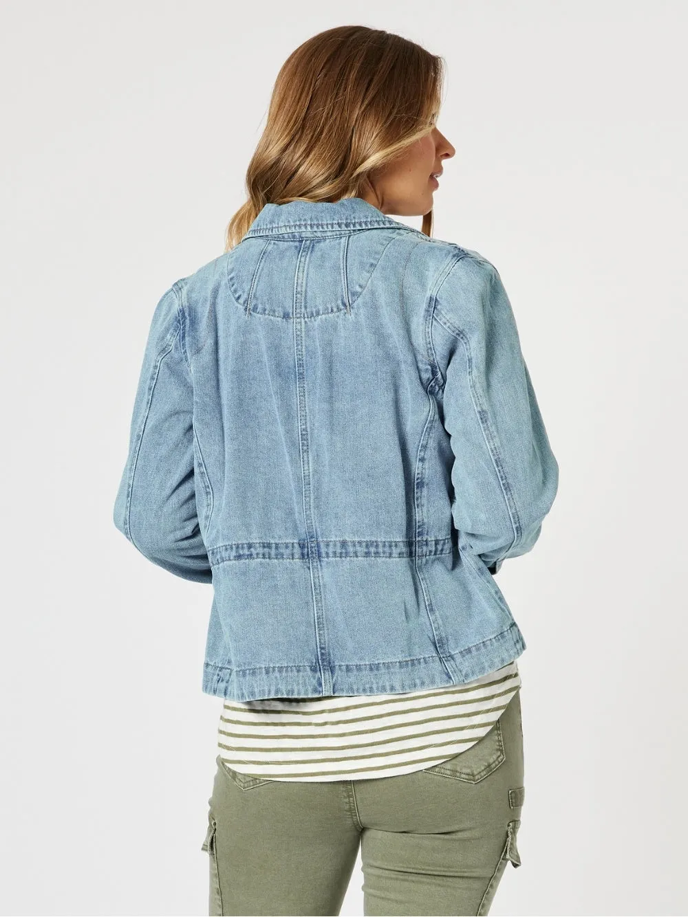 Boyfriend Denim Jacket - Washed Denim sold by RC & Co product image thumbnail 3