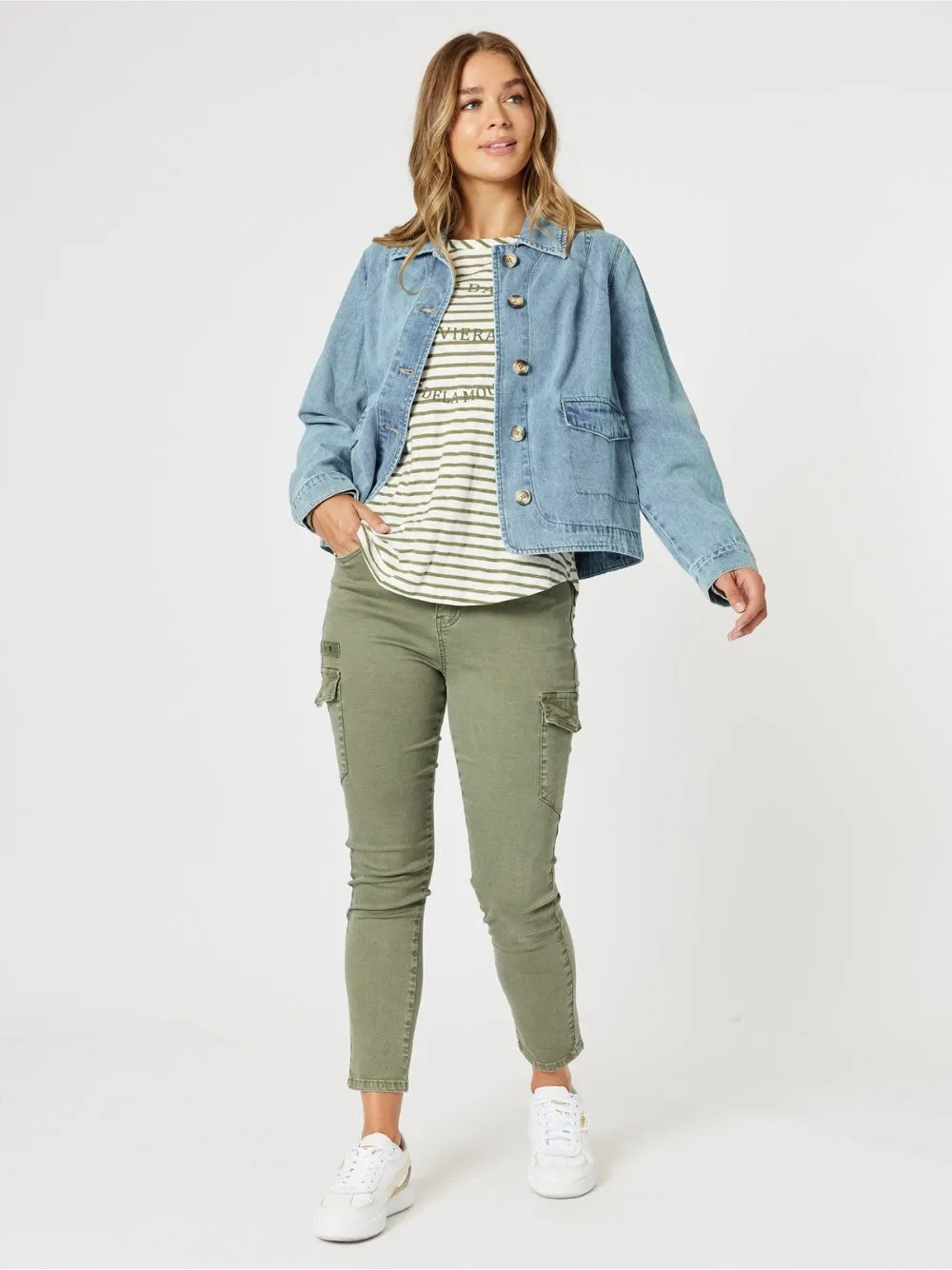 Boyfriend Denim Jacket - Washed Denim sold by RC & Co product image thumbnail 2