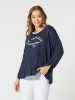 Le Marais 2 in 1 Top - Navy/White sold by RC & Co