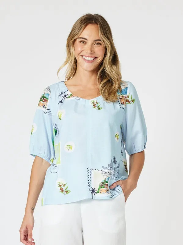 Destination Top - Pale Blue sold by RC & Co