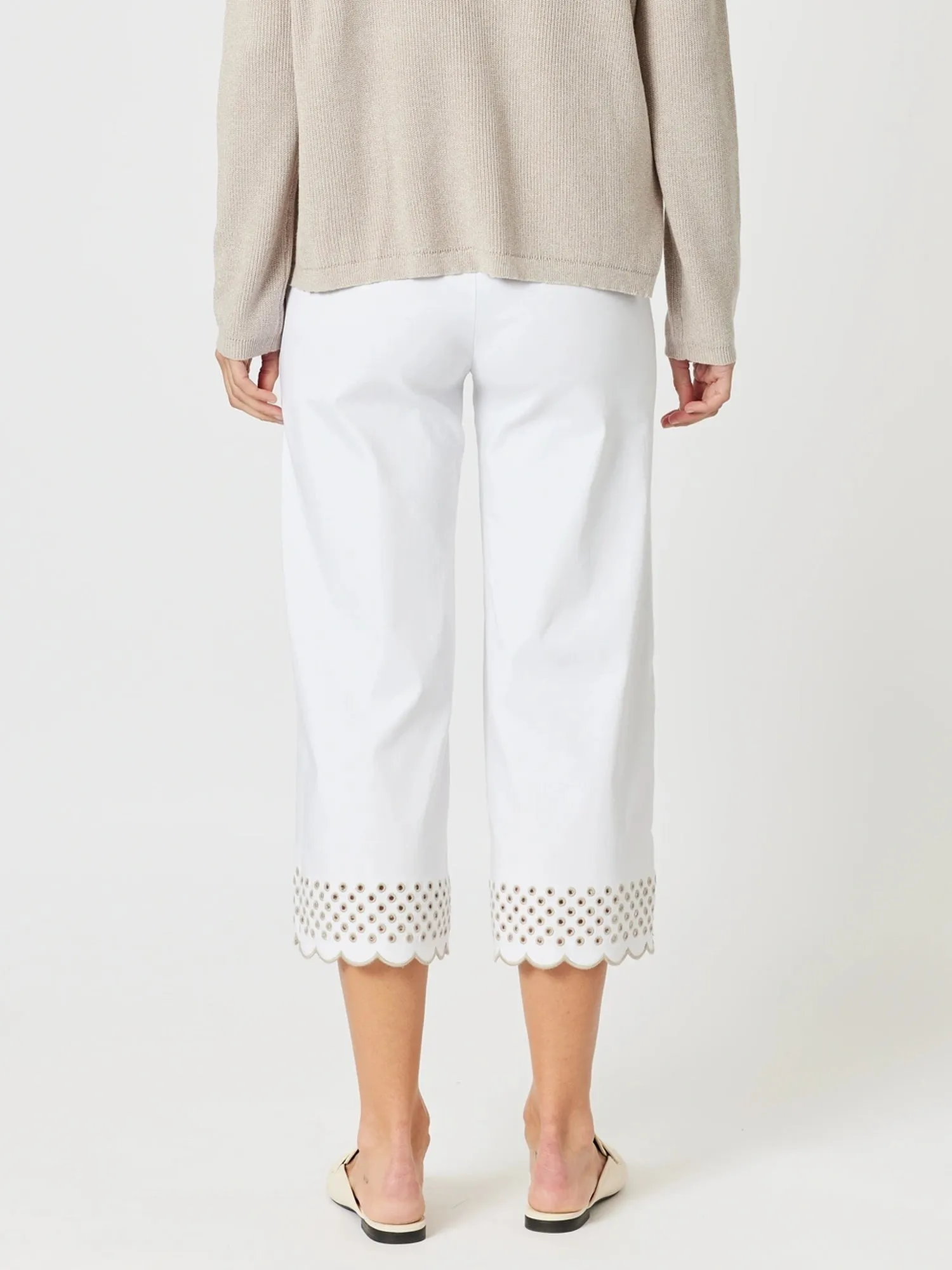 Scallop Hem Pant - White/Natural sold by RC & Co product image thumbnail 4