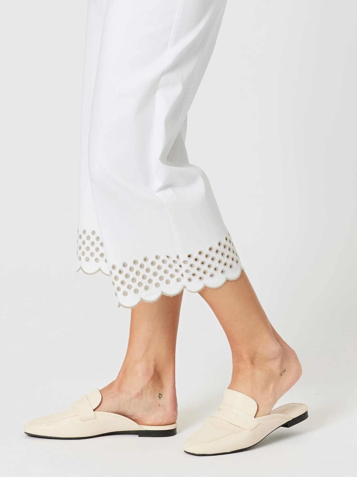 Scallop Hem Pant - White/Natural sold by RC & Co product image thumbnail 3