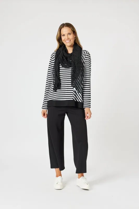 Crushed Scarf-Black sold by RC & Co