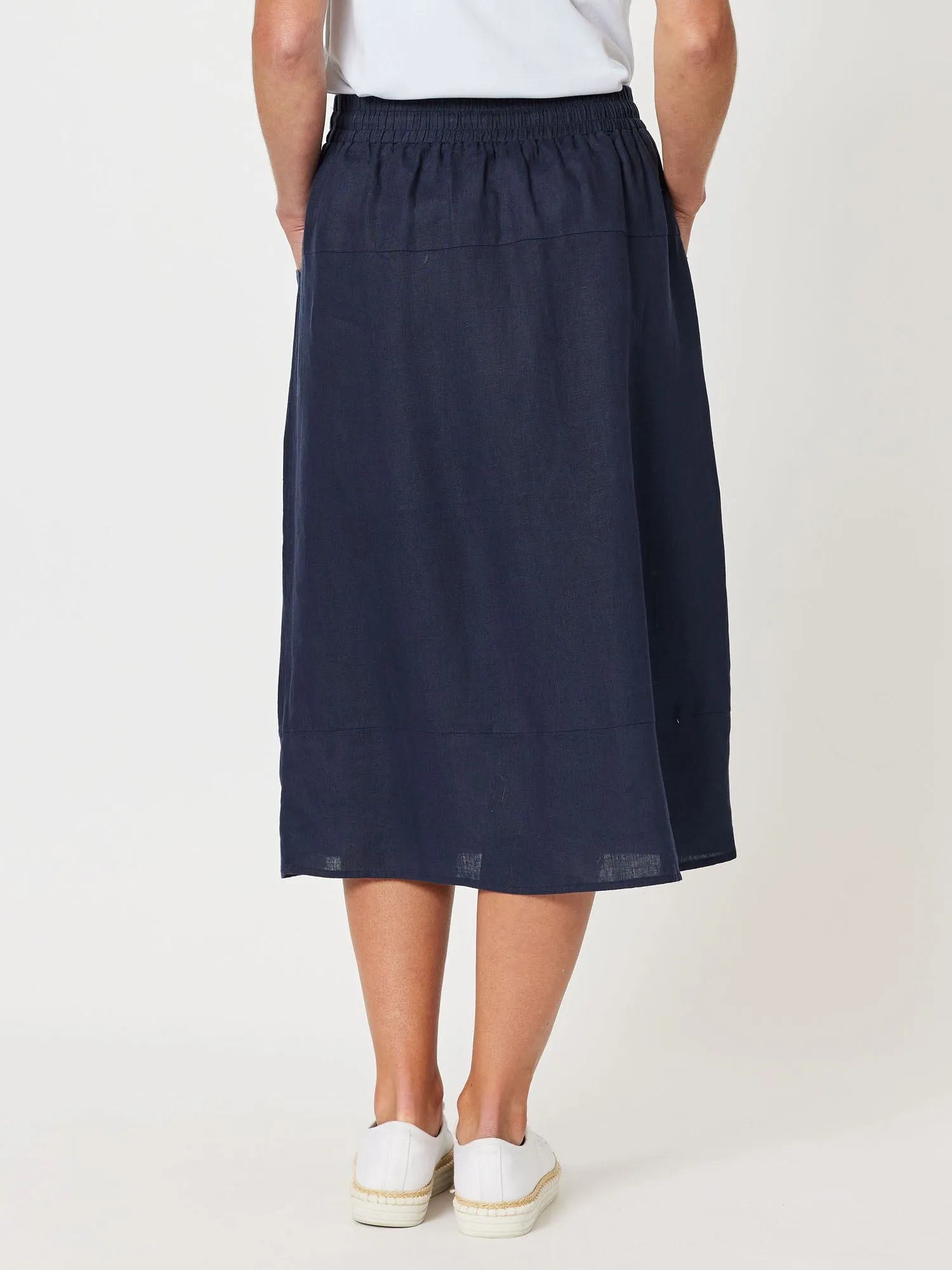 Sports Linen Pull On Skirt - Navy sold by RC & Co product image thumbnail 3