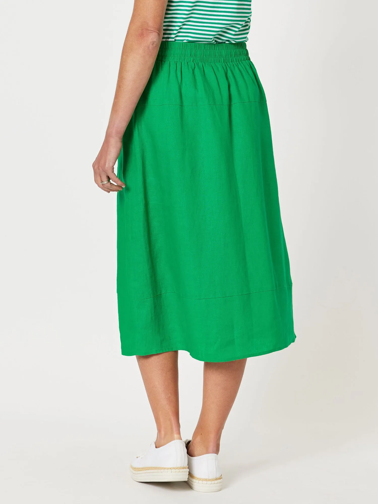 Sports Linen Pull On Skirt - Emerald sold by RC & Co product image thumbnail 3
