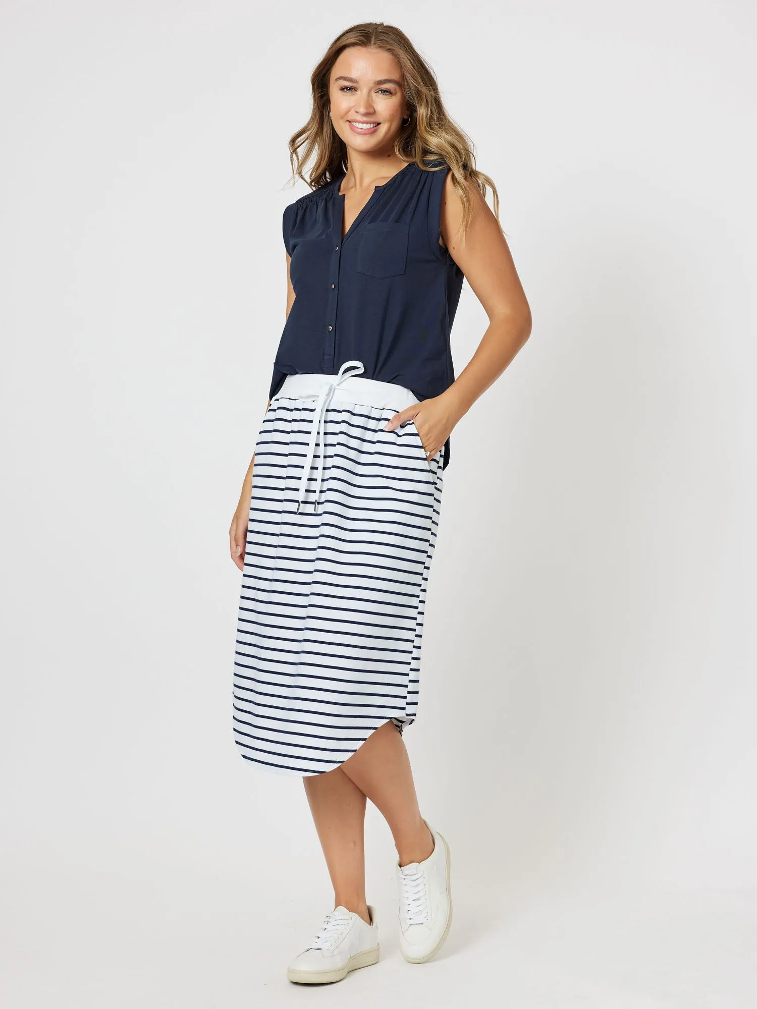 Alison Sleeveless Top - Navy sold by RC & Co product image thumbnail 5