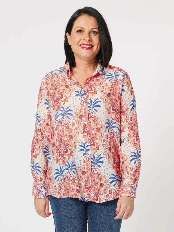 Waikiki Print Shirt - Red sold by RC & Co