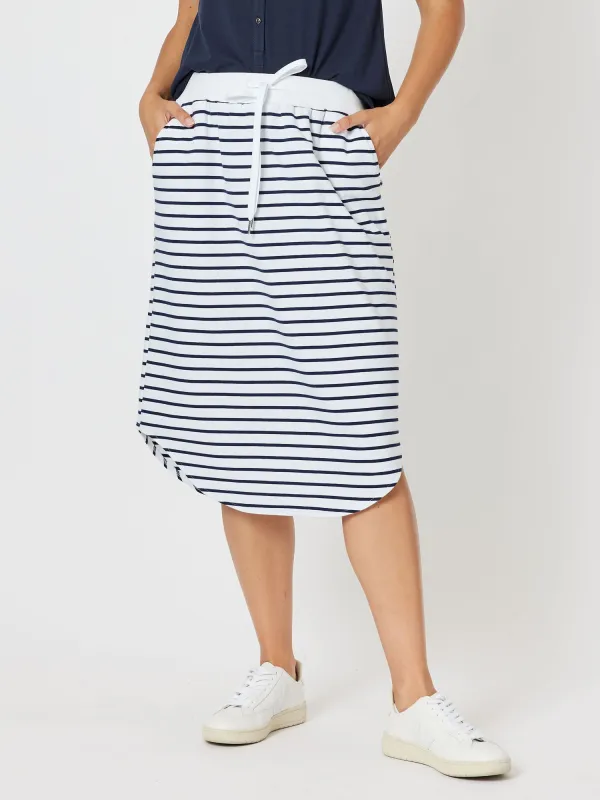 Nautical Pull On Skirt - Navy sold by RC & Co
