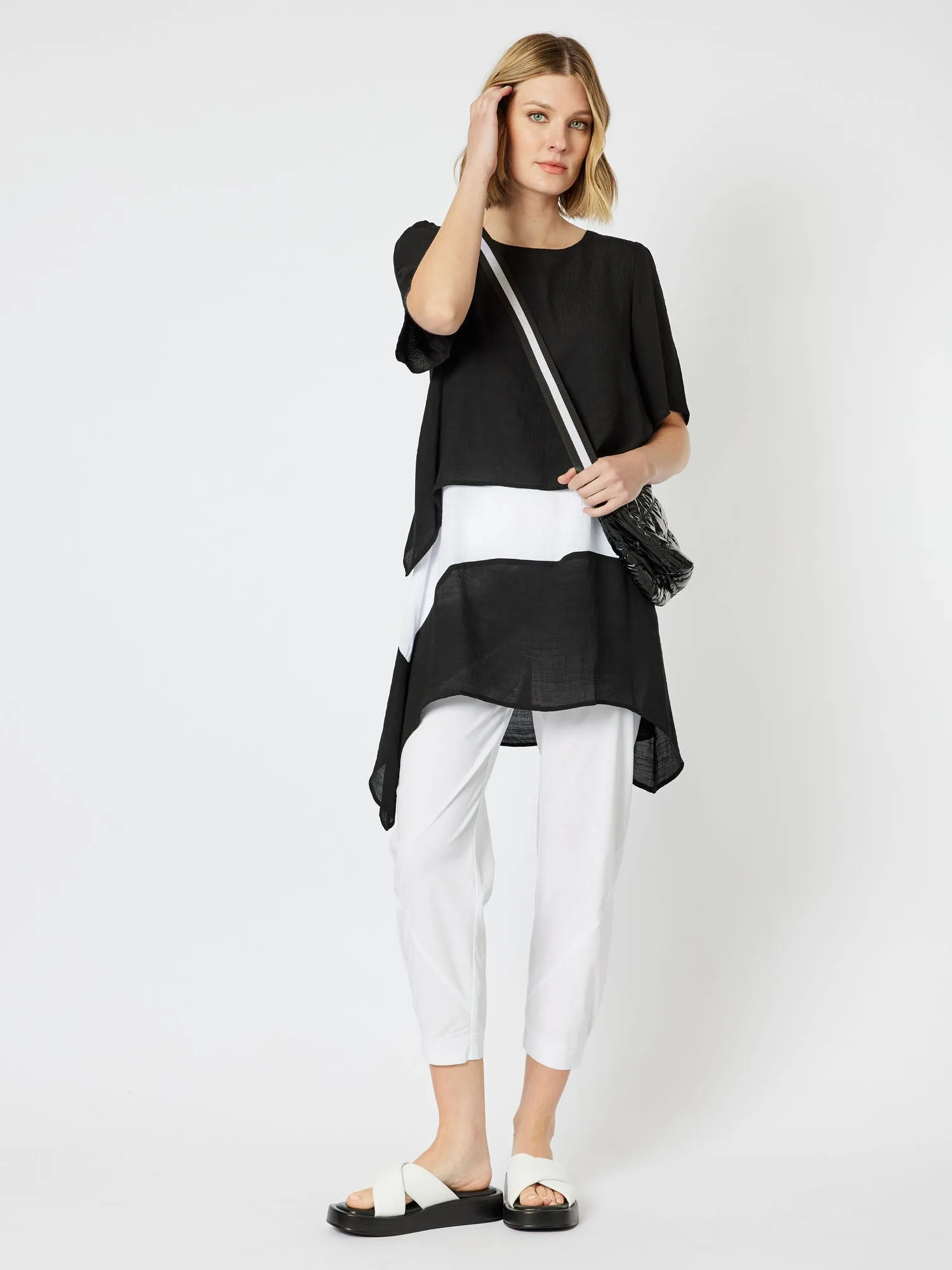 Thera Angled Hem Tunic - Black/White sold by RC & Co product image thumbnail 2