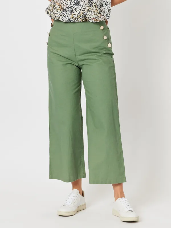 Sailor Wide Leg Pant - Thyme sold by RC & Co