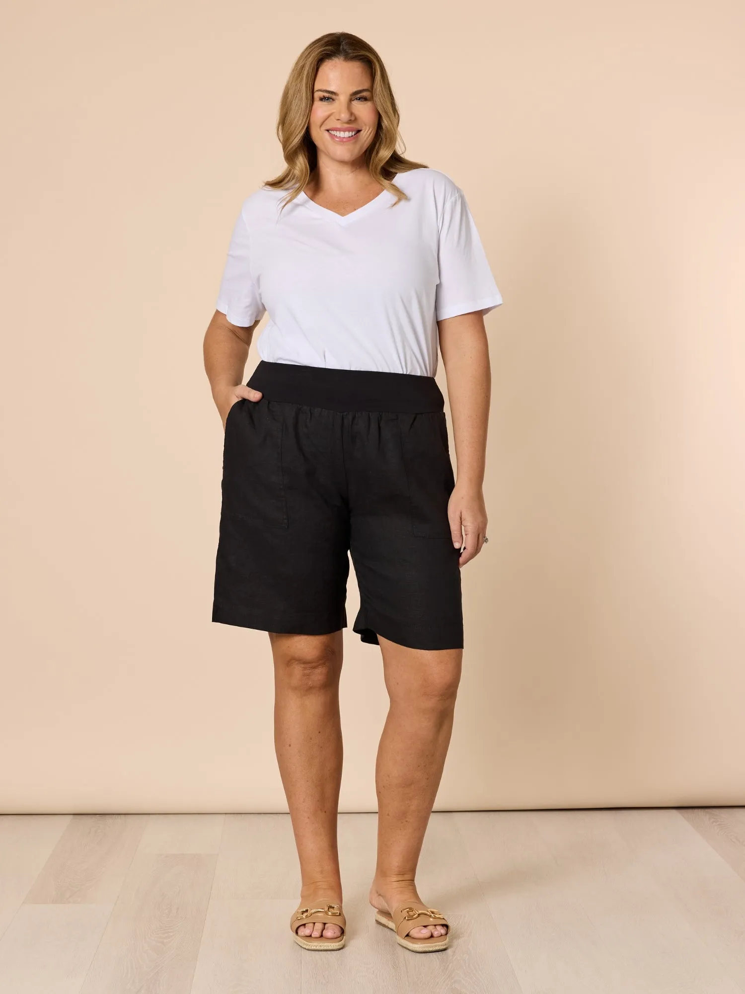Jordan Linen Short - Black sold by RC & Co product image thumbnail 4