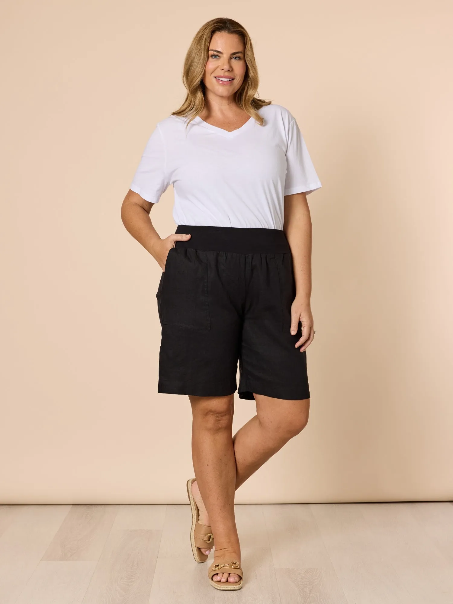 Jordan Linen Short - Black sold by RC & Co product image thumbnail 2