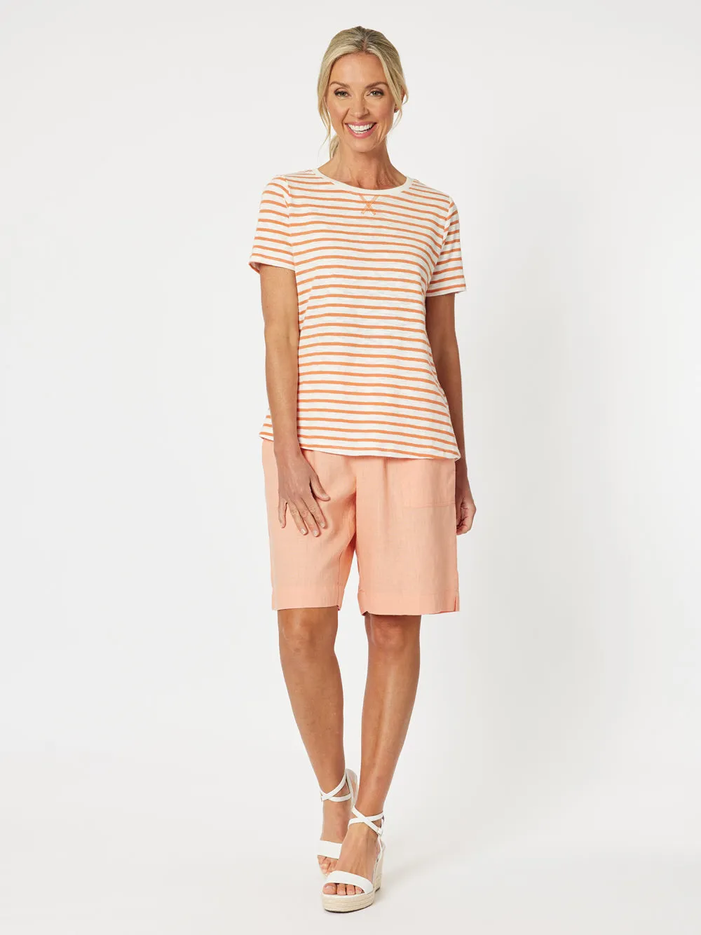 Jordan Linen Short - Mandarine sold by RC & Co product image thumbnail 4