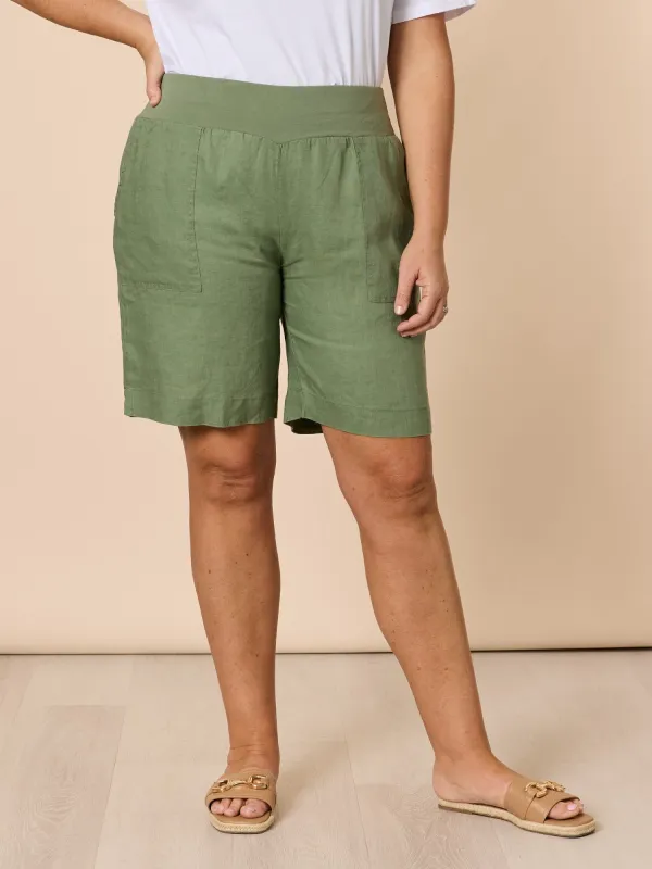 Jordan Linen Short - Khaki sold by RC & Co