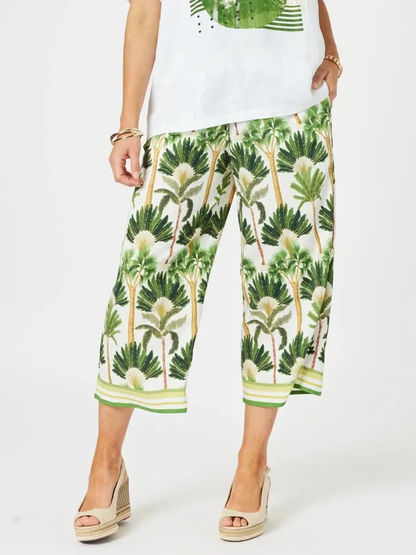 Amazon Print Wide Leg Pant - Green sold by RC & Co
