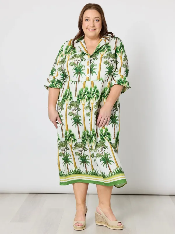 Amazon Print Dress - Green sold by RC & Co